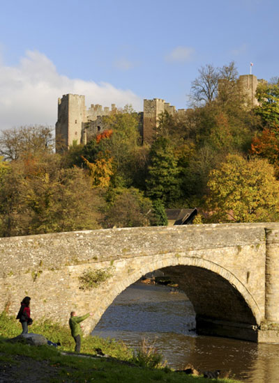 Dinham Bridge and Ludlow Castle (photograph by Mike Heyward)